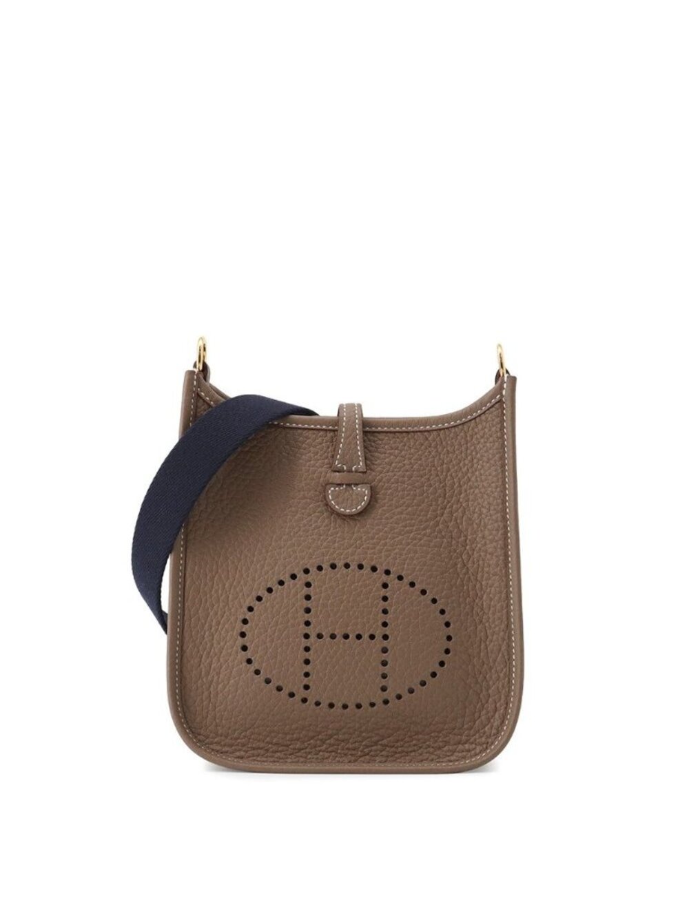 Hermes Evelyne TPM 111 Amazon Etoupe Blue Indigo Gold Taurillon Clemence